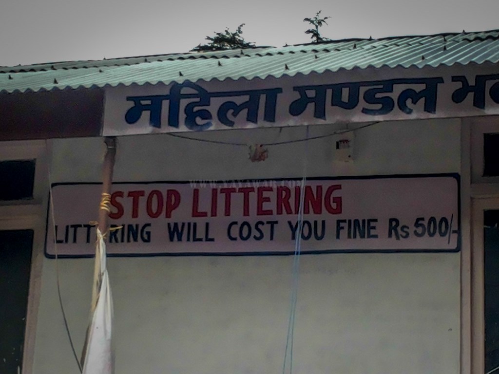 Anti-litter warning